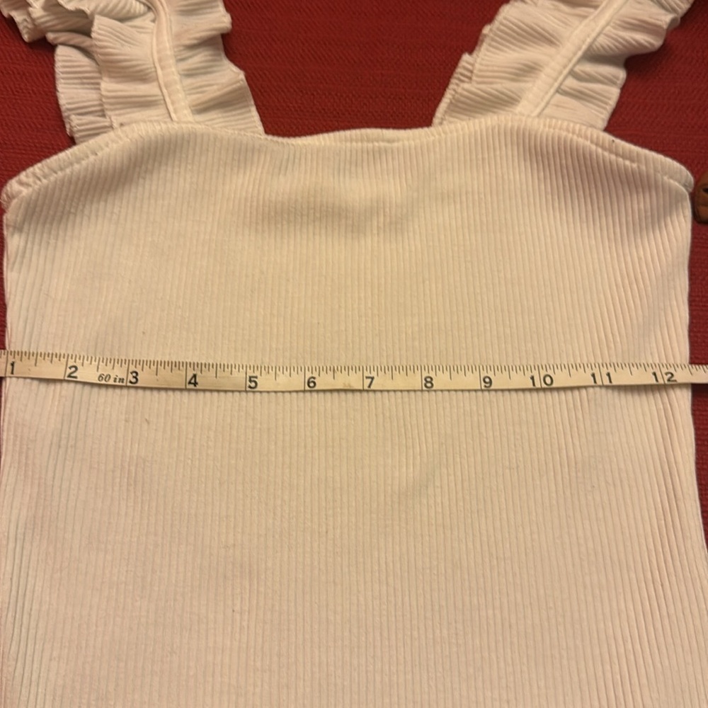 Kids White Ruffled One Piece - Picture 3 of 5
